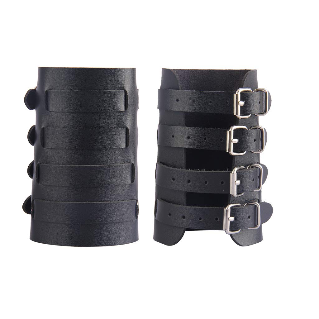 Men Leather Bracers Arm Armor Cuff Gauntlet Wristband Medieval Bracers Viking Jewelry for Women Cosplay Costume