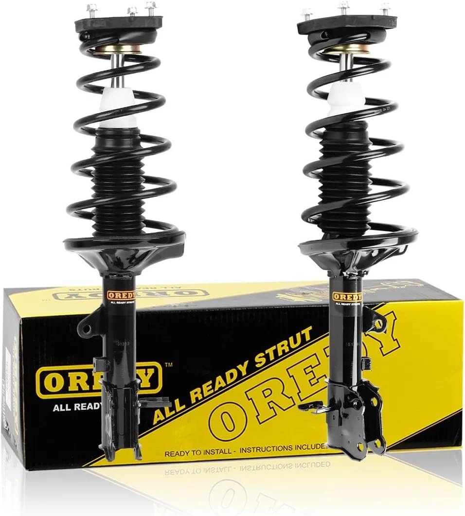 OREDY 171407 171406 - Rear Struts w/Coil Springs for 2000-2006 Hyundai Elantra Complete Loaded Suspension Left & Right Side Shock Absorbers Assembly (2PCs)