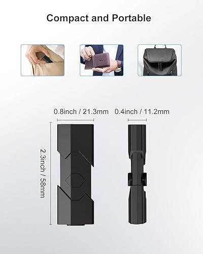 Miniatura 7 de RAOYI Unidad flash USB C de 512 GB 2 en 1 tipo C + unidad flash USB 3.0 Dual OTG retráctil Tipo-C, memoria USB C portátil para iPhone 171615, iPad