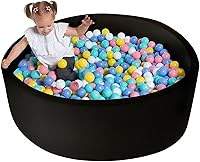 Vista 9 de Pozo de bolas suave extra grande para niños pequeños, 51 x 11.8 pulgadas, pozo de bolas de espuma para bebés y niños, gris