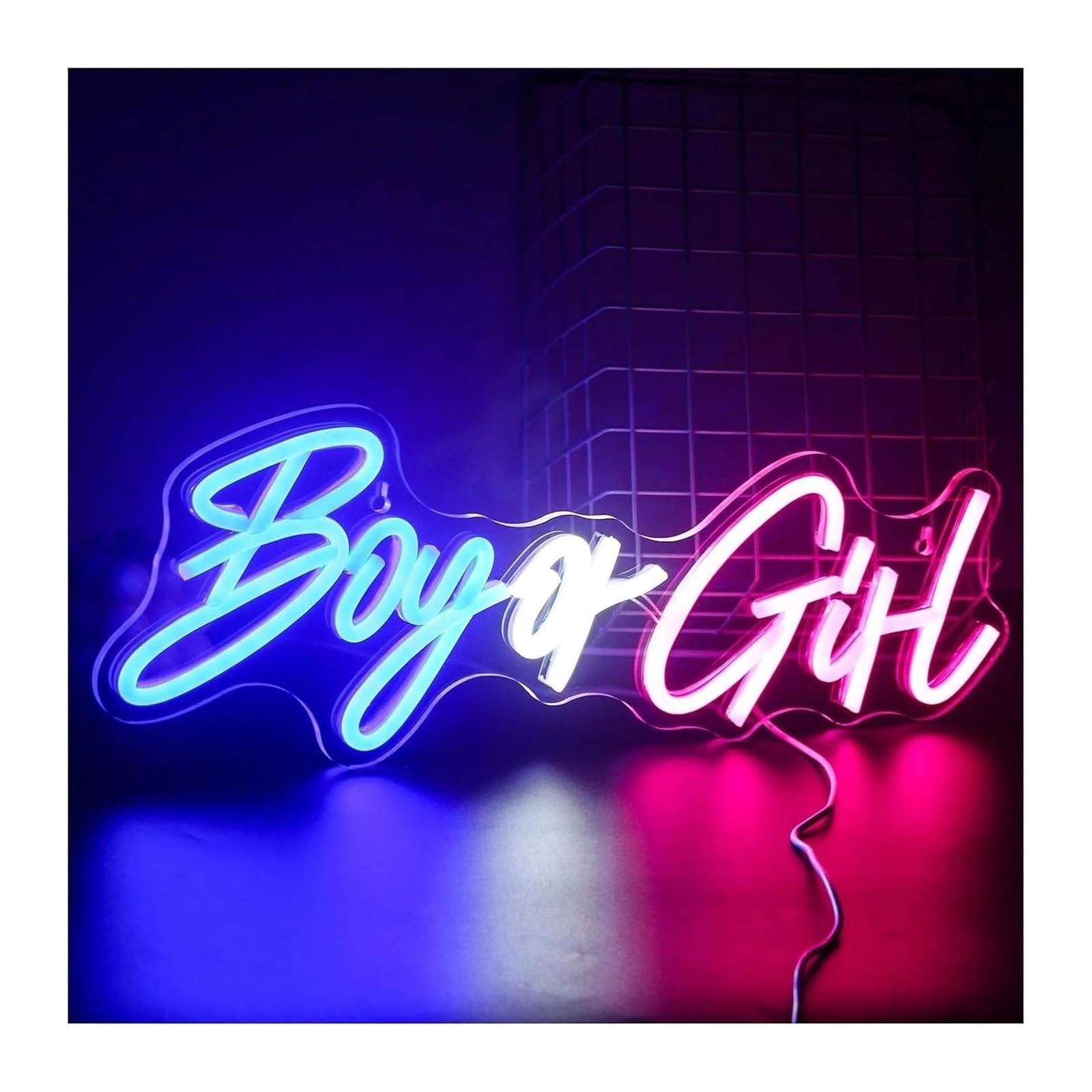 Decorazione luminosa per insegna al per neon per ragazzo o ragazza a LED in acrilicoper matrimonio compleanno(B)