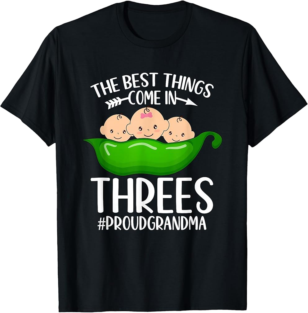 Proud Grandma Of Triplets Triplet Grandma T-Shirt