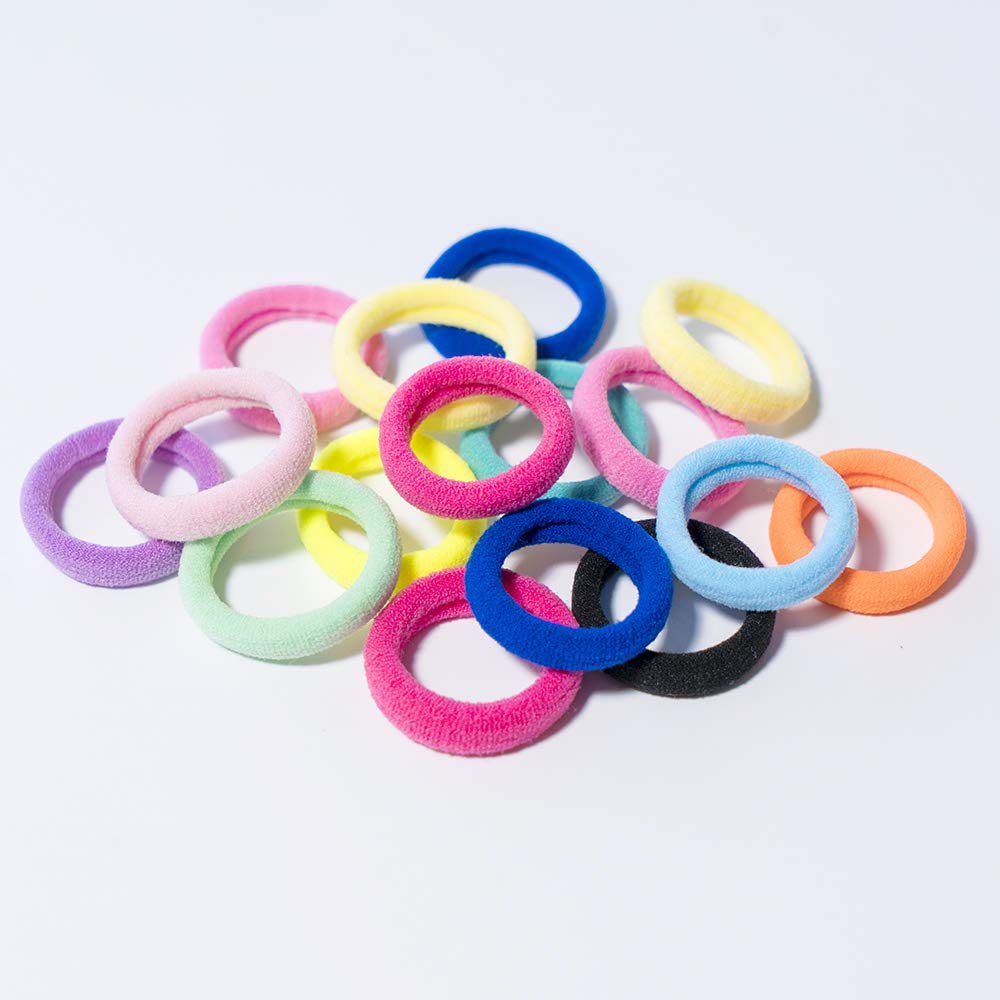 Baby Hair Ties, Szresm 120 PCS Mini Elastic Hair Bands Small Ponytail Holder for Toddlers Kids and Girls (12 Cute Colors Diameter 1.38 inches)