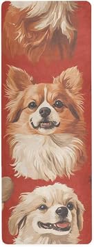 Clever Dogs Yoga Mat Non-slip Exercise Mat for Hot Yoga Workout, Pilates and Fitness 70.8" X 26" with Carrying Bag