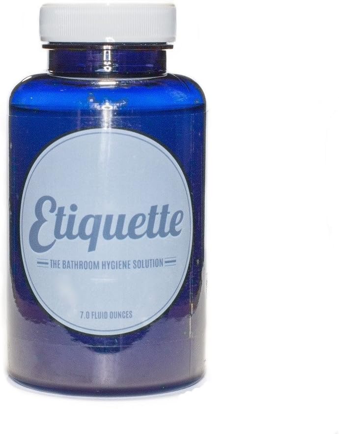 Etiquette - Refill Bottle - for Our Organic-Based Flushable Wet Wipe Toilet Paper Moistener for Fresh & Clean Bathroom Personal Care Hygiene [Bodacious Blue]