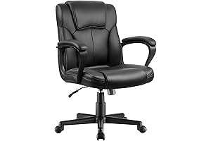 Shahoo Ergonomic Mid Back Swivel Desk Chair