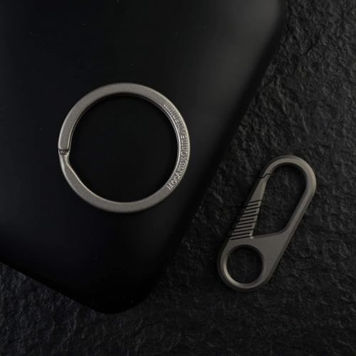 Miniatura 6 de CH6+CH4 Kit de llavero de titanio para uso con mosquetóncuchilloslucesllaves y otros engranajes EDC