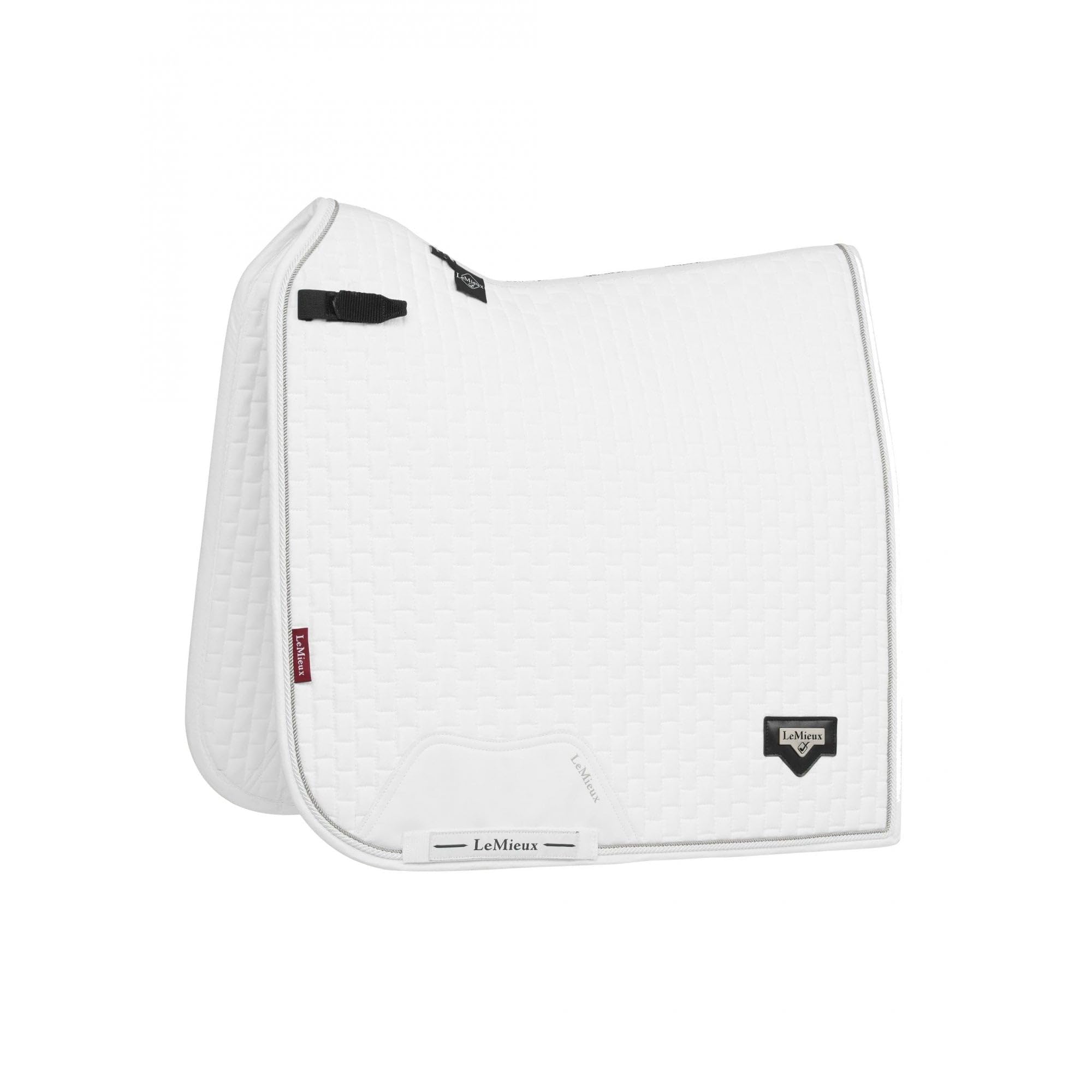 LeMieux Puissance Suede Dressage Pad - Equestrian Saddle Pad - Breathable - White - Large