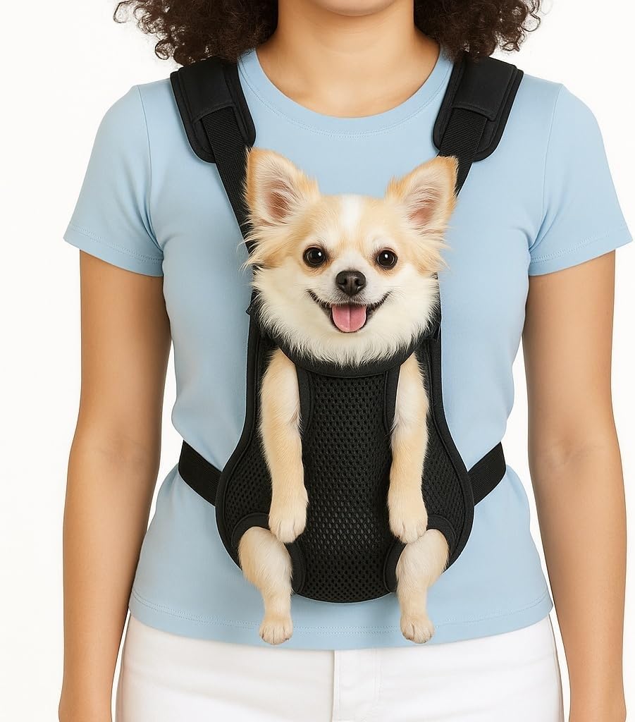 Adjustable Pet Carrier Backpack for Small Dogs & Cats – Hiking Bag, Legs Out, Black Adjustable Pet Carrier Backpack for Small Dogs & Cats – Hiking Bag, Legs Out, Black