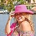 Wallaroo Women’s Victoria Sun Hat – Medium (Hot Pink)| Packable Design, Adjustable Sizing | Sophisticated Style for Parties, Beach & Outdoor