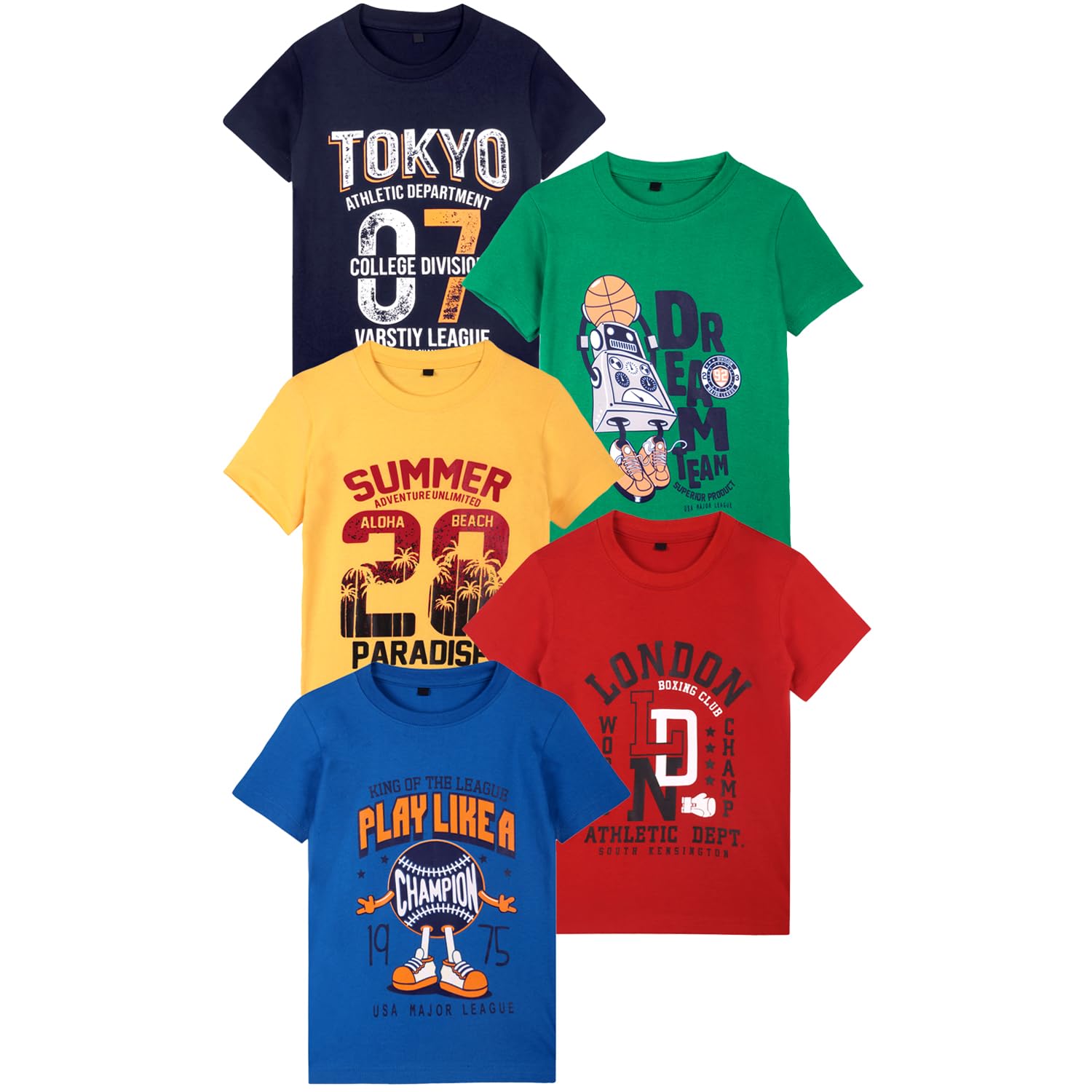 Boys BYS-TSRT-02 T-Shirt (pack of 5)