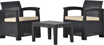 Garden Table Set, Rattan Style, Garden Chair, Garden Table, Outdoor Table Set, Stylish, Veranda, Garden Furniture, All Seasons, Patio Table Set, Stylish, Garden, Garden Chair, Heat Resistant,