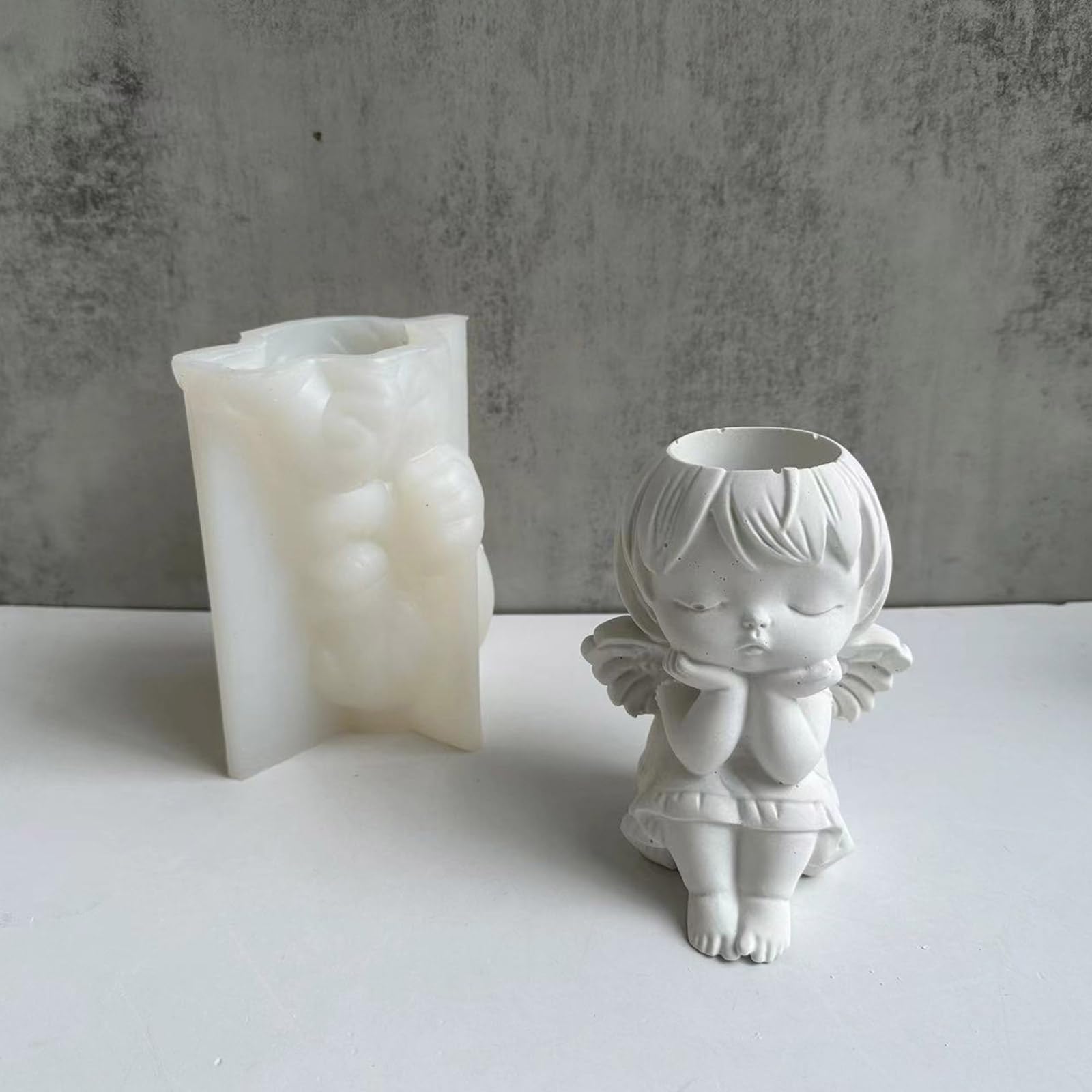 Moules en silicone pour pot de fleurs en forme d'aile - Moule en résine - Décoration de jardin - Porte-stylo en silicone
