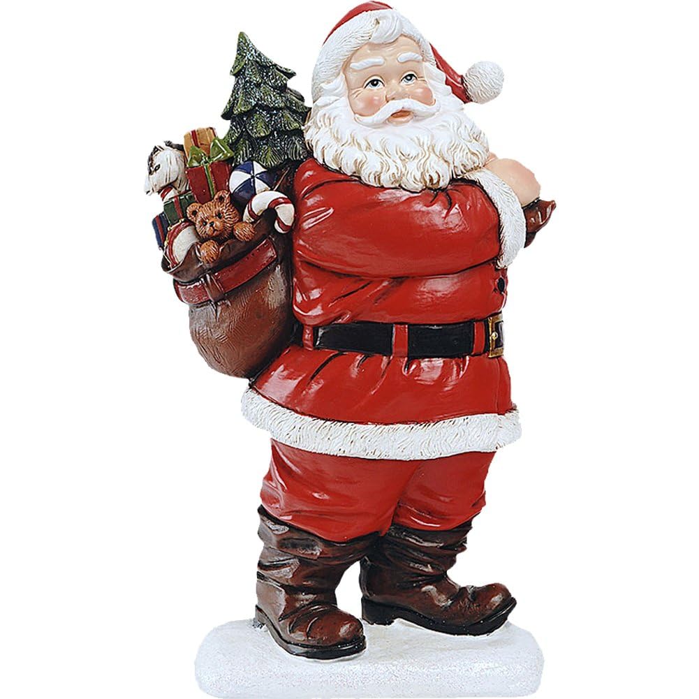 Figurine De Père Noël Debout, 1 Pièce, Statues De Père Noël en Résine, Ornement De Père Noël, Sculpture De Nick, Décorations De Centres De Table De Noël