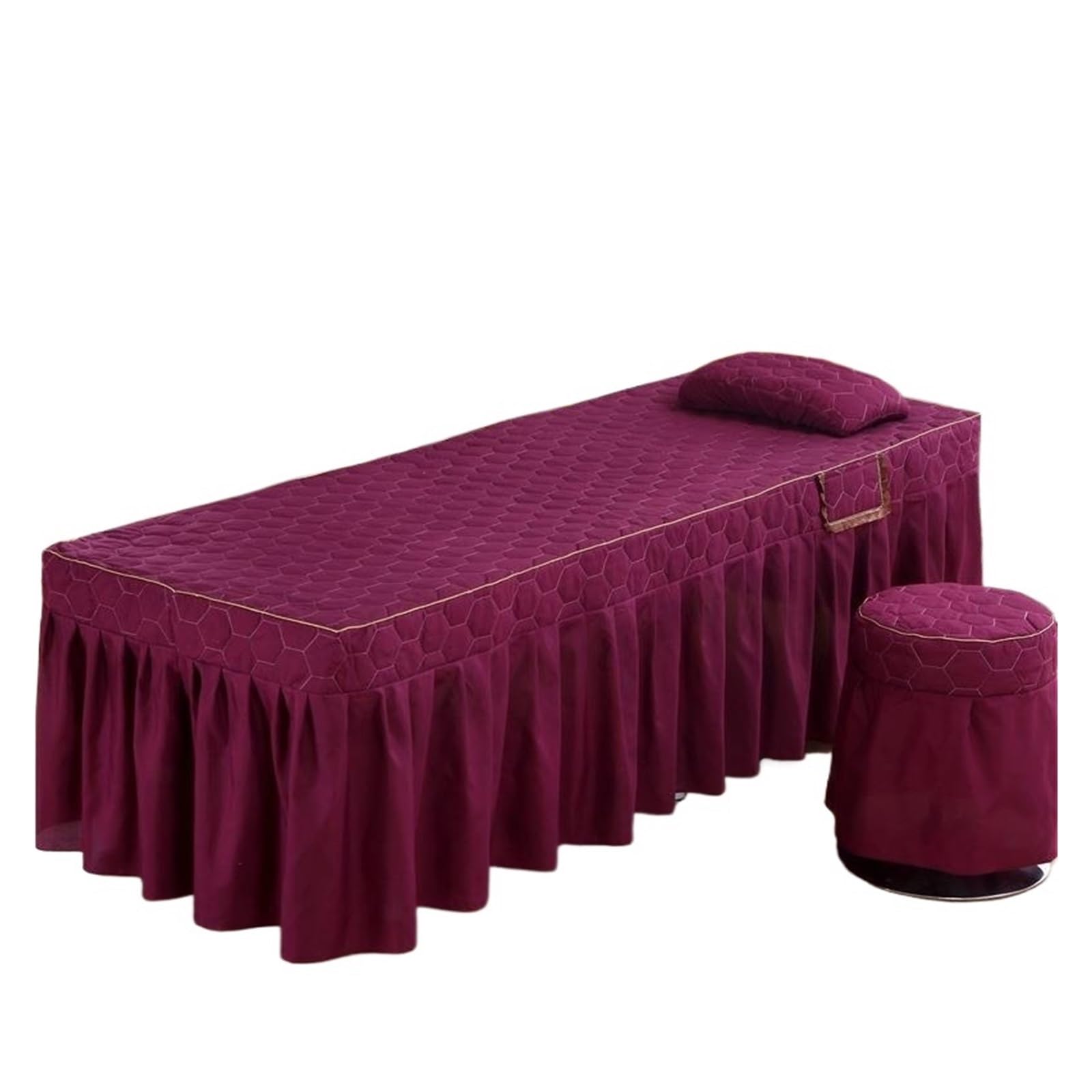 Massage Bed Sheet Beauty Salon Massage Table Bedspread Bed Cover with Face Hole Square Skirt Spa Treatment Sheet(Color 6,70x190cm)