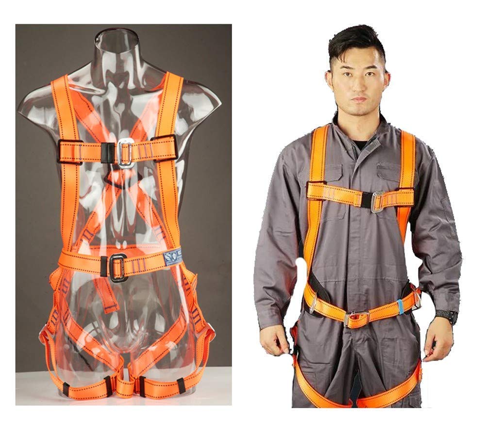 SwaYve Arnés de Seguridad para Construcción, Kits de Arnés de Seguridad de Cuerpo Completo de 5 Puntos para Sitios de Construcción, Limpieza de Vidrios de Gran Altura, Protección Contra Caídas en Trab
