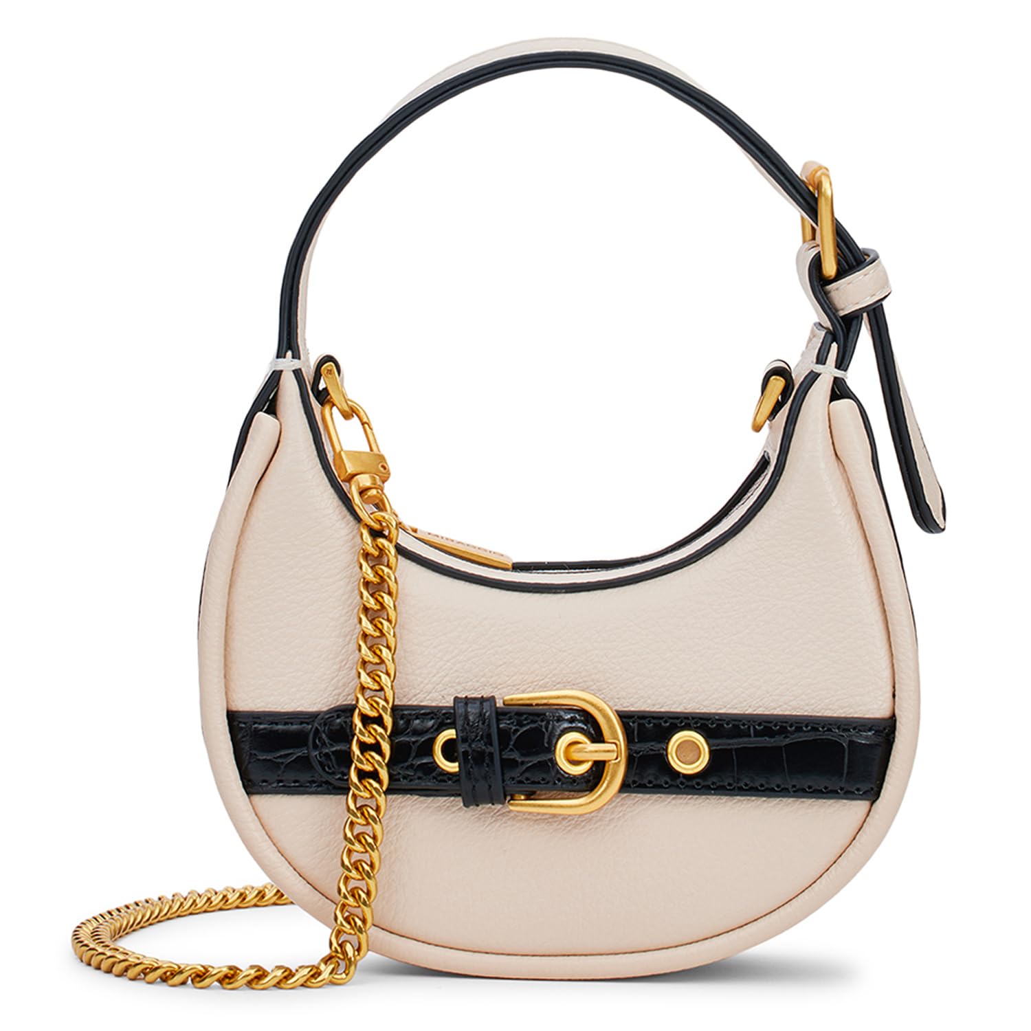 Celeste Mini Top Handle Crossbody Sling Bag With Detachable Chain Strap | Half Moon Shaped Bag | Gift For Women-image-40