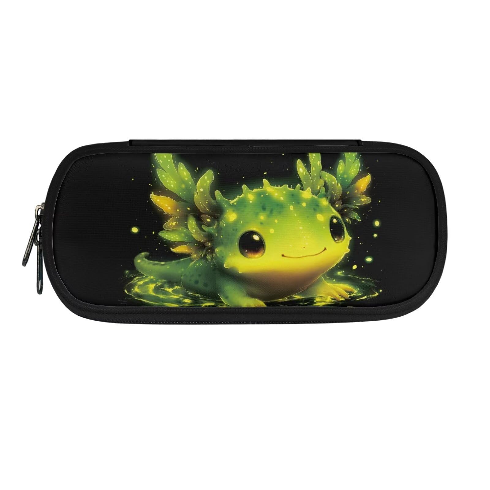 POLERO Axolotl Pencil Case Boys Tollder Back to School Stationery Pen Case with Compartments Zipper Pencil Pouch