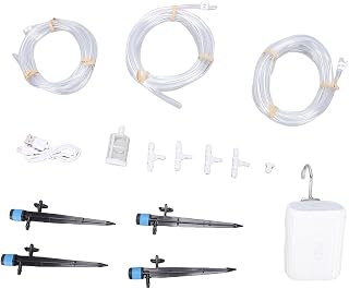 Qinlorgo Smart Drip Irrigation Kit, Automatic Watering System, APP Control Irrigation Kit for Indoor & Outdoor Plants, Connect Up to 10 Pots with Alerts