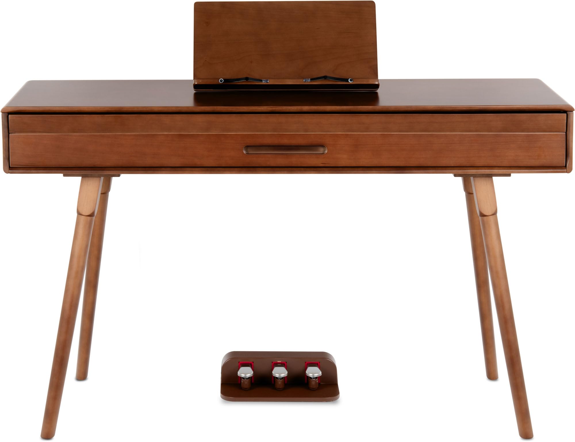 Classic Cantabile DP-730 WN - Pianoforte Digitale set 88 Tasti pesati Tastiera Ponderati Azione del Martello - Tavolo con pianoforte elettrice incorporato - Con pedaliera, cuffie - USB MIDI