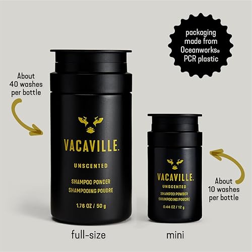 Miniatura 10 de Vacaville Beauty - Champú en polvo sin perfume para todo tipo de cabello, vegano, ecológico, libre de crueldad, añade agua, ingredientes botánicos