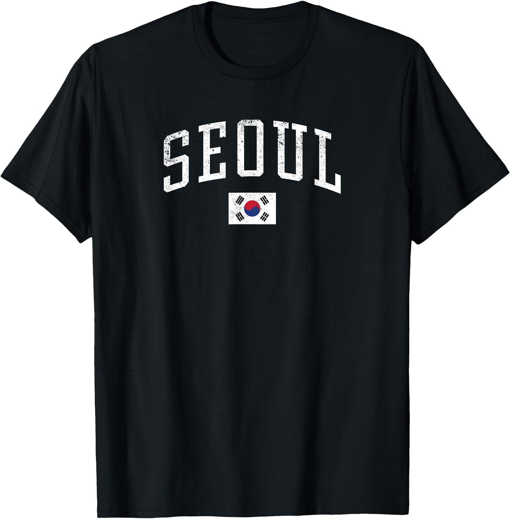 Vintage Seoul South Korea Country Flag Souvenir Vacation T-Shirt