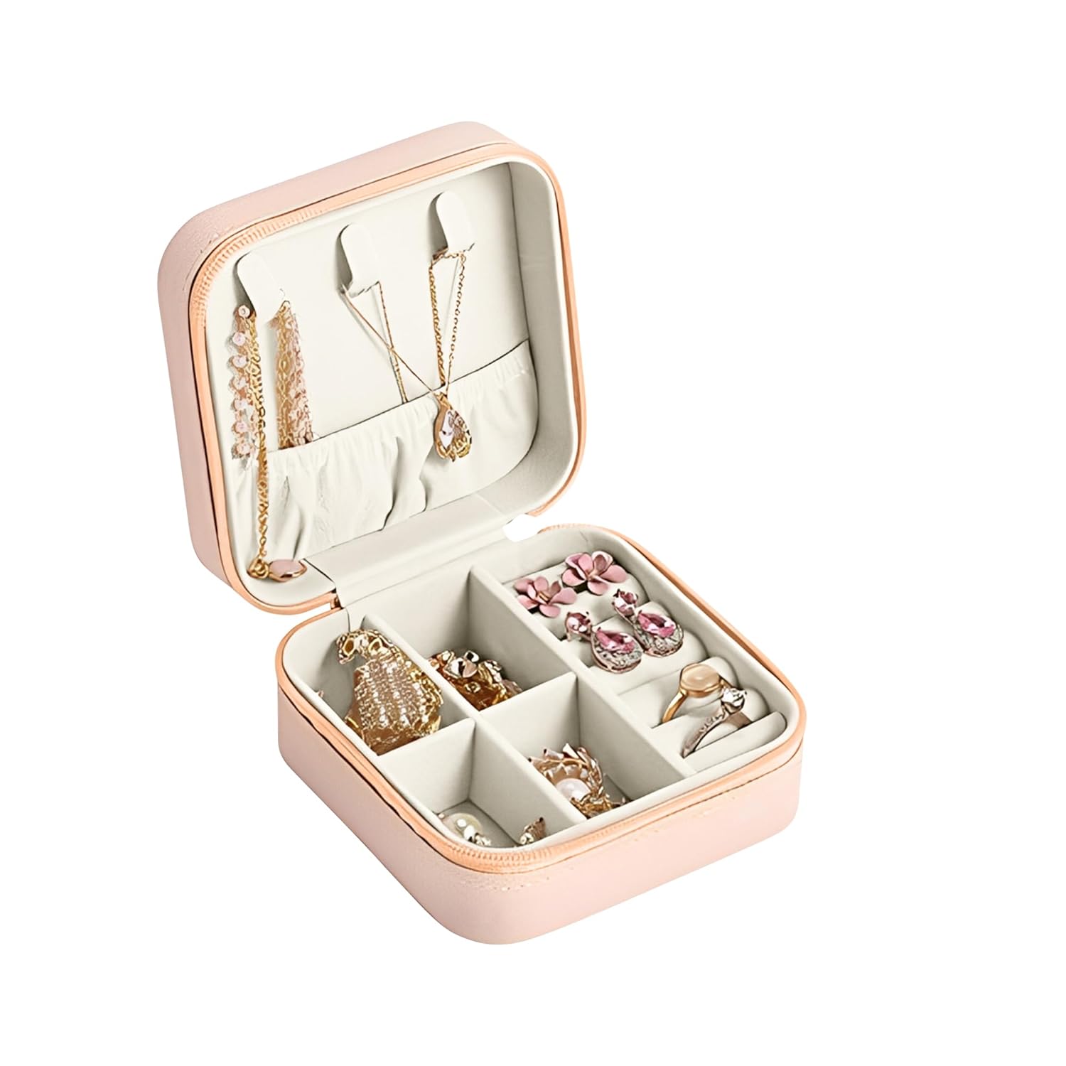 Carlton London Mini Jewelry Travel Case, PU Leather Organizer Box,... Carlton London Mini Jewelry Travel Case, PU Leather Organizer Box,...