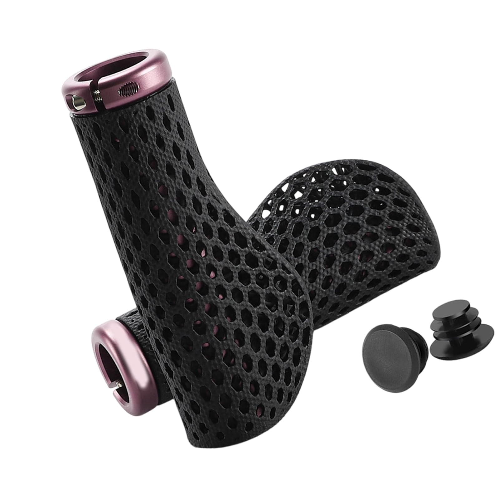 1 par de fundas de manillar de absorción de golpes, cómodas empuñaduras de ciclismo con tapones finales para bicicletas de carretera, cómodas empuñaduras de ciclismo