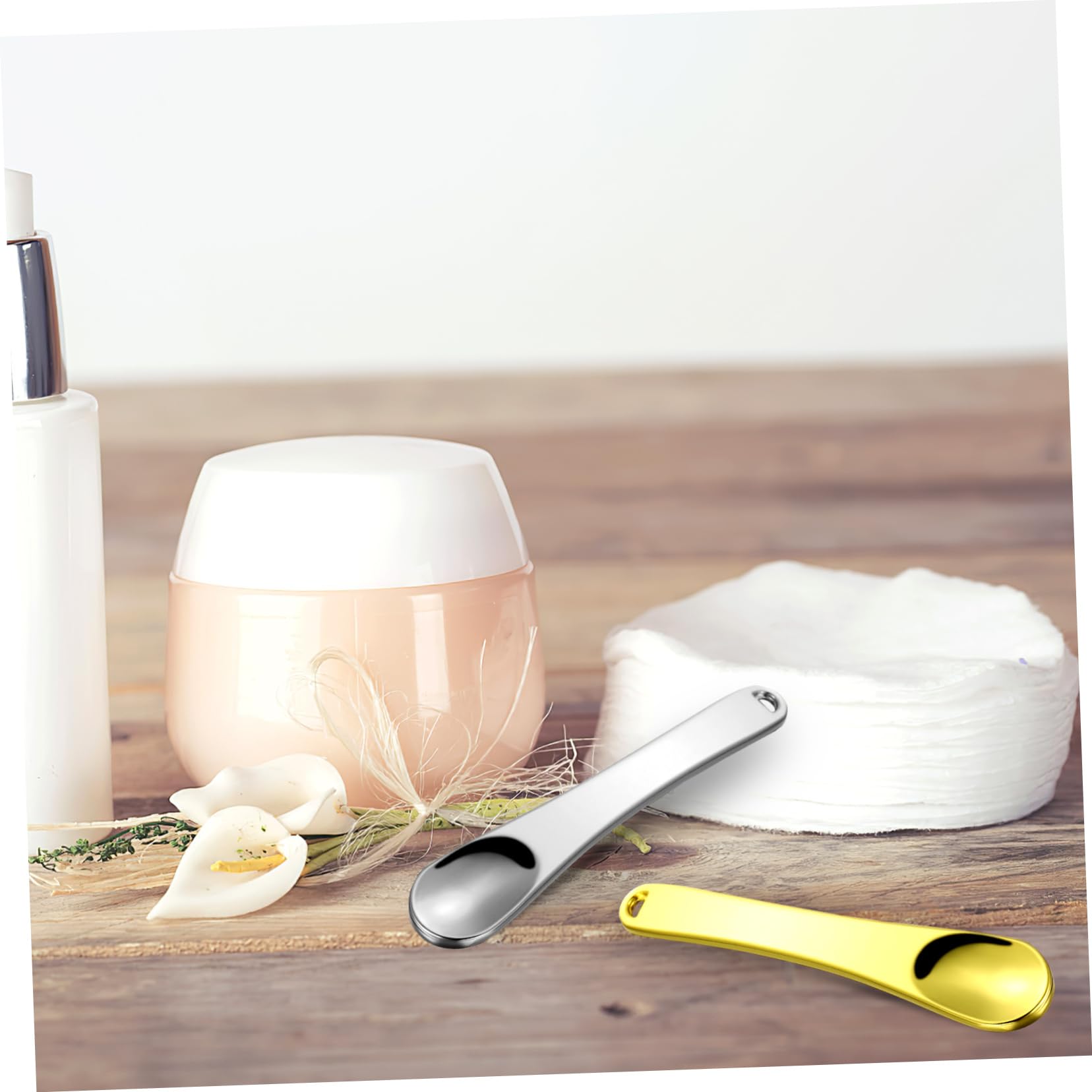 Beavorty 3 Set Di Spatole Per Il Trucco in Metallo Cucchiaio Per Mescolare Maschere Strumento Per La Della Pelle Per Creme E Maschere 8 Pezzi * 3