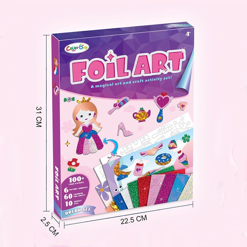 Muyohix Kit Creativo Foil Art Per Bambini | Unicorns E Sirene | Attacchi Adesivi Senza Colla | 3+ Anni