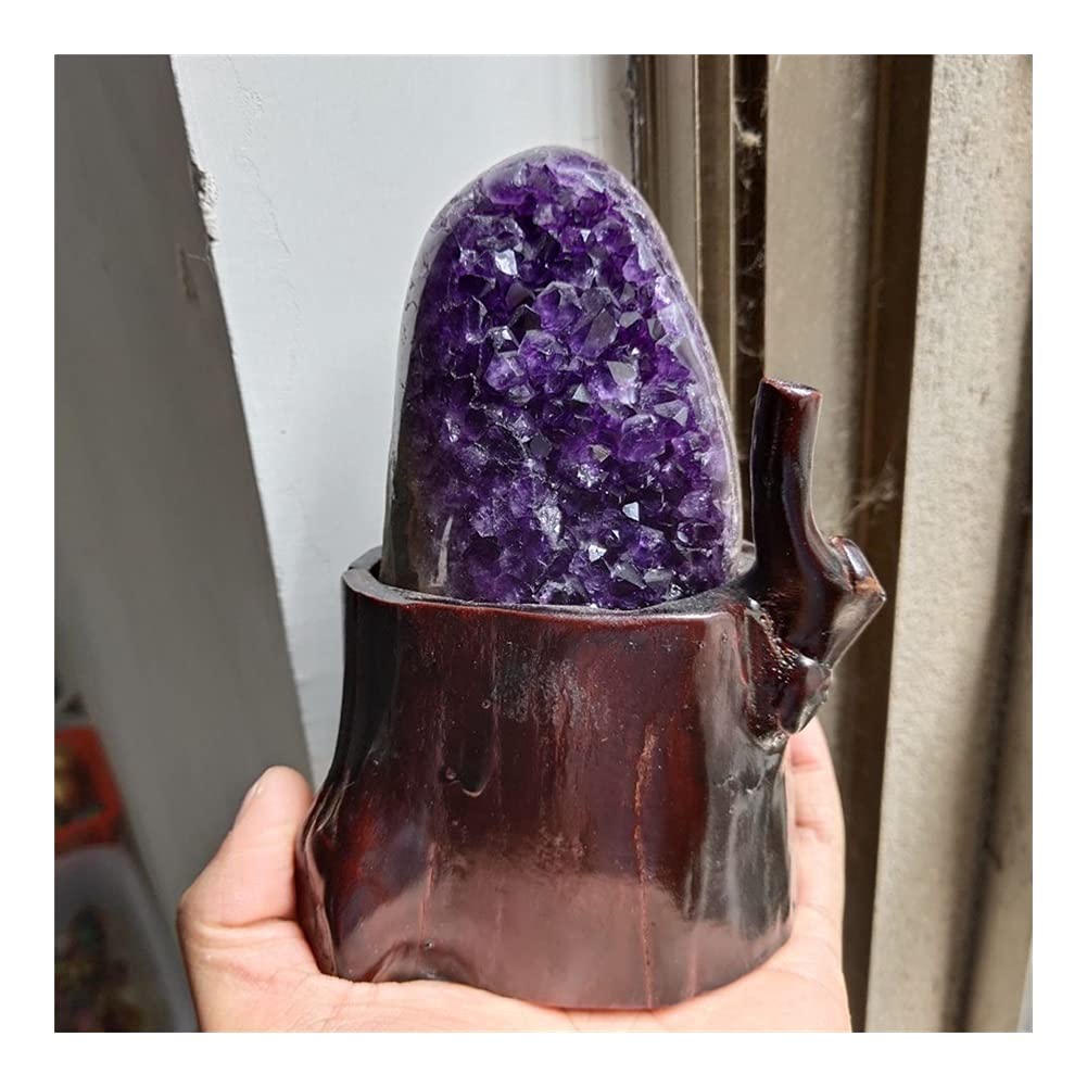 Natürliche Kristall-Amethyst-Cluster, Amethyst-Lochverzierungen, Füllhorn, Amethyst-Stein, Natursteine ERTEYIN