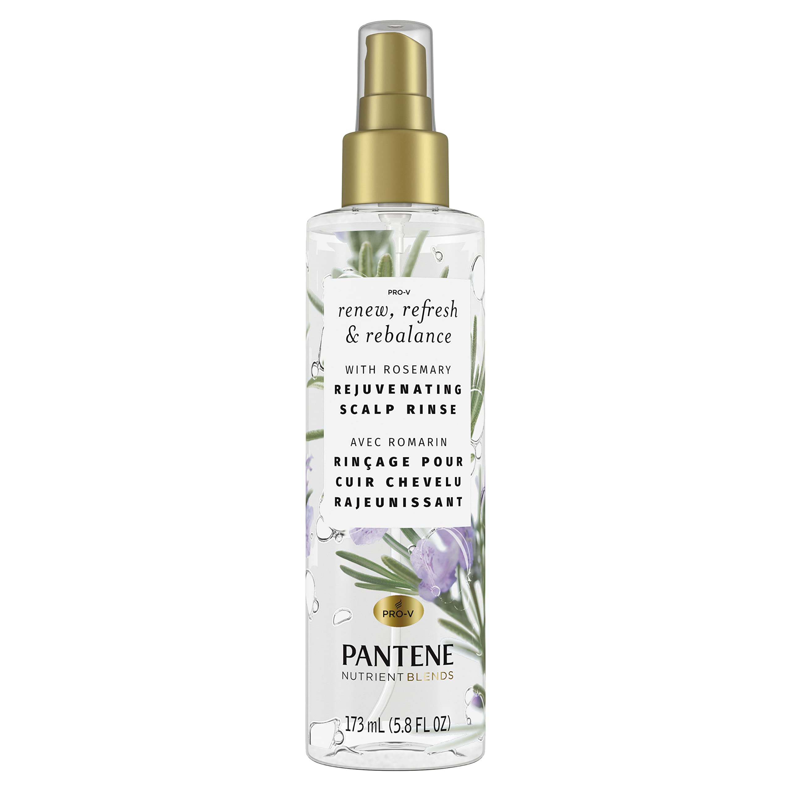 PANTENE NUTRIENT BLENDS Rosemary Rejuvenating Scalp Rinse, 5.8 fl oz/173 mL