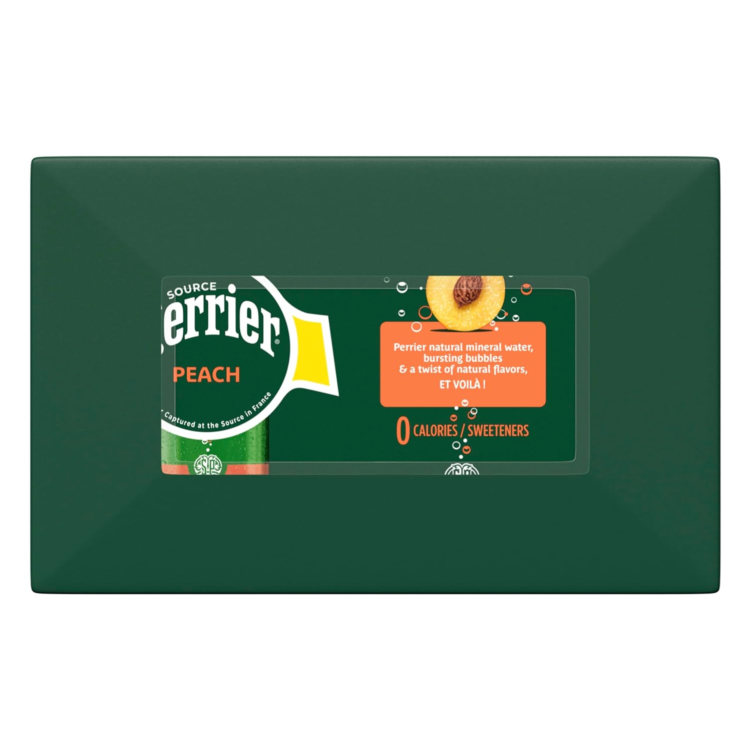Perrier Peach Flavored Sparkling Water, 11.15 Fl Oz Cans 8 Count (Pack of 3)
