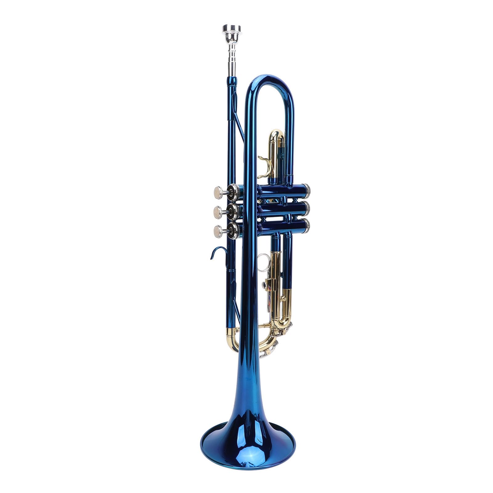 Bb Standard Trumpet for Beginner, Trumpet Instrument for Student School Band Orchestra Adult Kid Beginner, with Cleaning Cloth, Mouthpiece, Straps, Gloves, Storage Bag