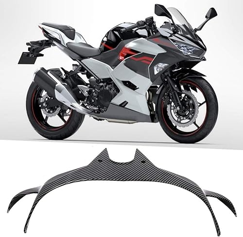 Miniatura 5 de KIMISS Aletas aerodinámicas delanteras, estilo fibra de carbono, cubierta aerodinámica de ala para Kawasaki Ninja 250400 2018-2020
