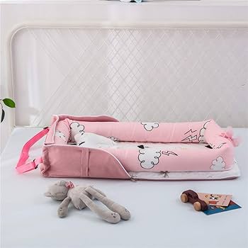 Amazon | Luddy ベビーベッド 新生児 枕付き ベッドインベッド