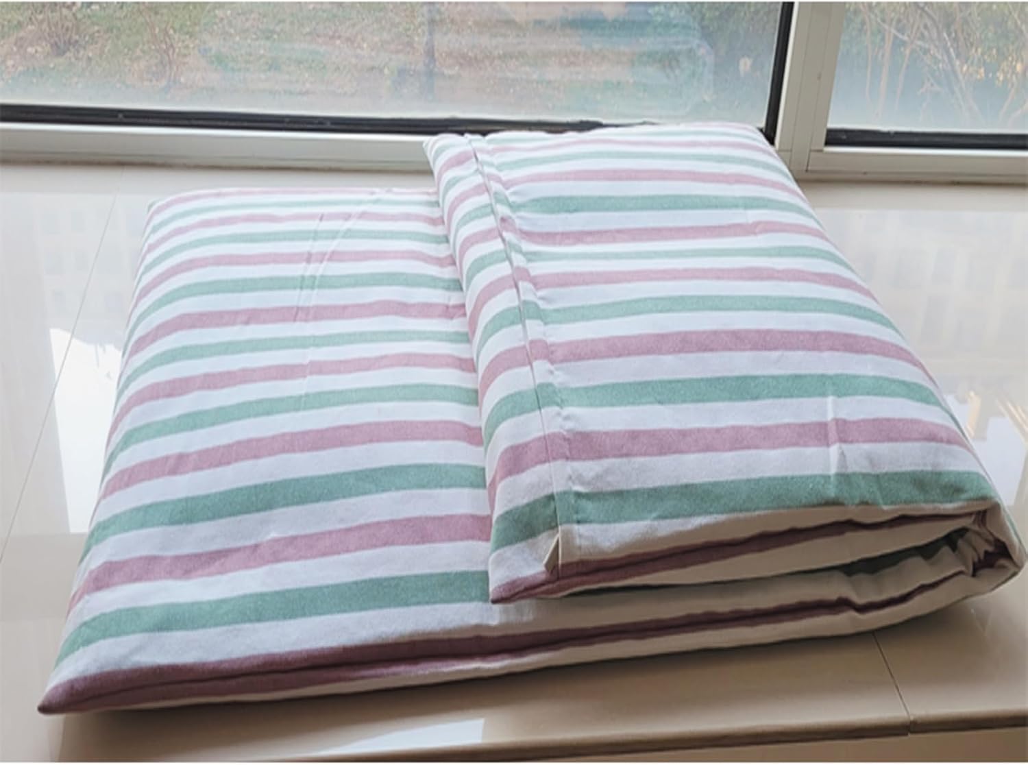 Thickened Canvas Japanese Floor Mattress Cover, Checked Plaid Futon Mattress Cover with Zipper Grid Printed Guest Sleeping Mat for Floor Futon Covers Slipcovers Washable,B,180x65cm