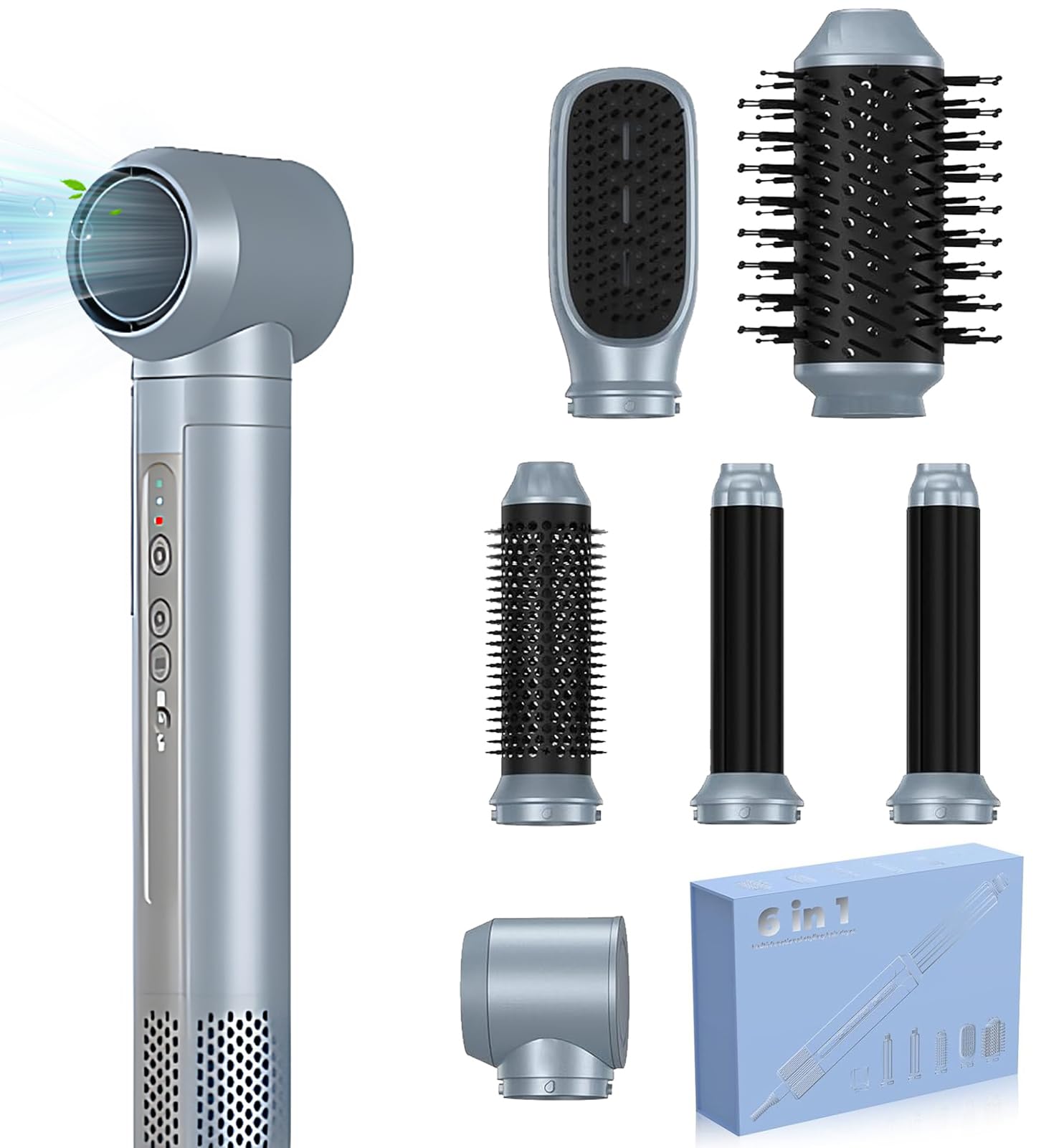6 in 1 Hair Styler, 110000 RPM High-Speed Negative Ionic Hair