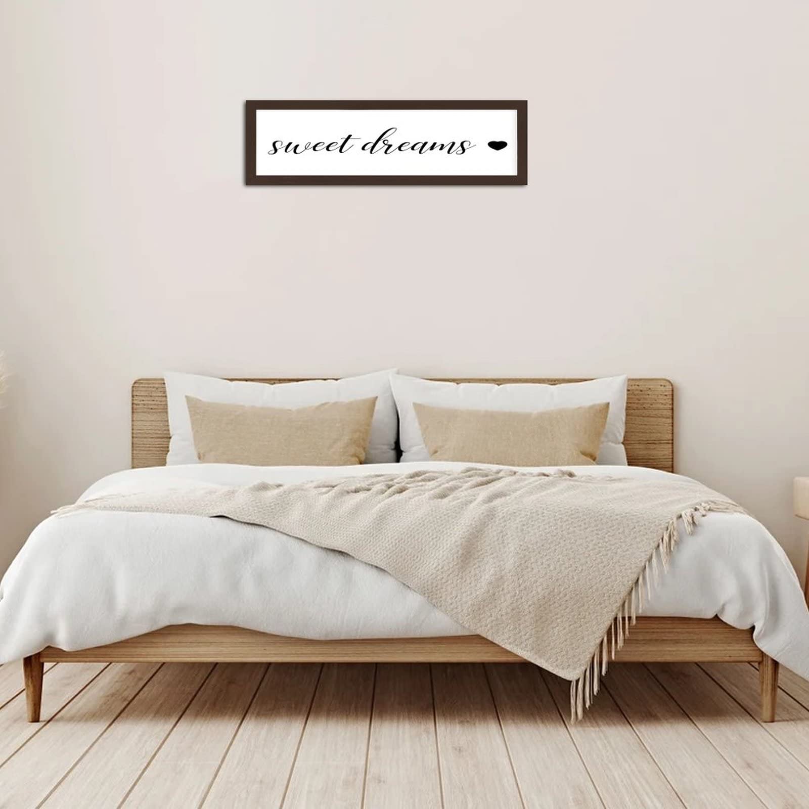 TEOUIOS Sweet Home Targa Decorativa In Legno Bianco 15x15 Cm - Scritta In Inglese Per Casa, Cameretta, Scrivania