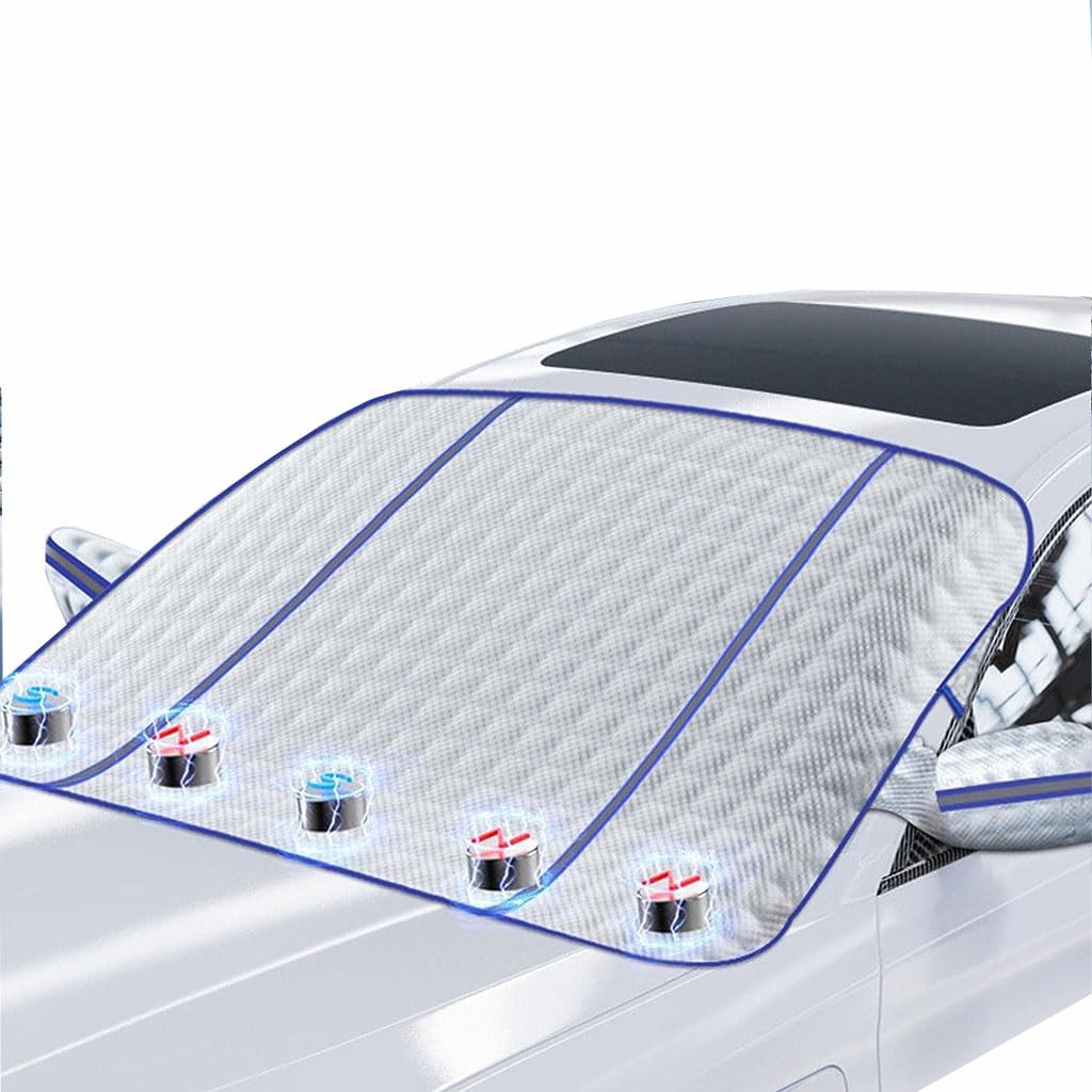 LYQJRLH Car Windscreen Frost Cover for KIA Stonic 2017-2025, Windscreen Cover with 5 Magnet Windshield Cover for Ice Snow Protection Accessory