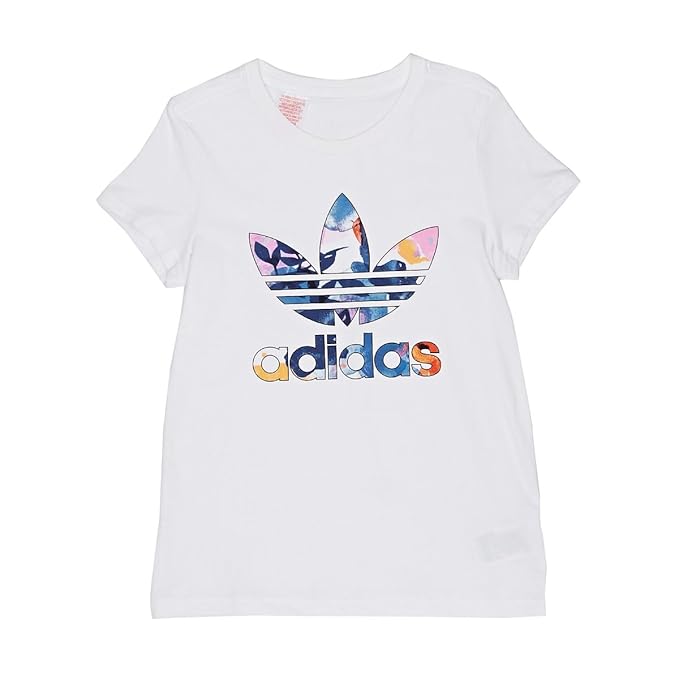 Adidas Girls' TShirt (BJ8558_White and Multicolour_152) Amazon.in Clothing & Accessories