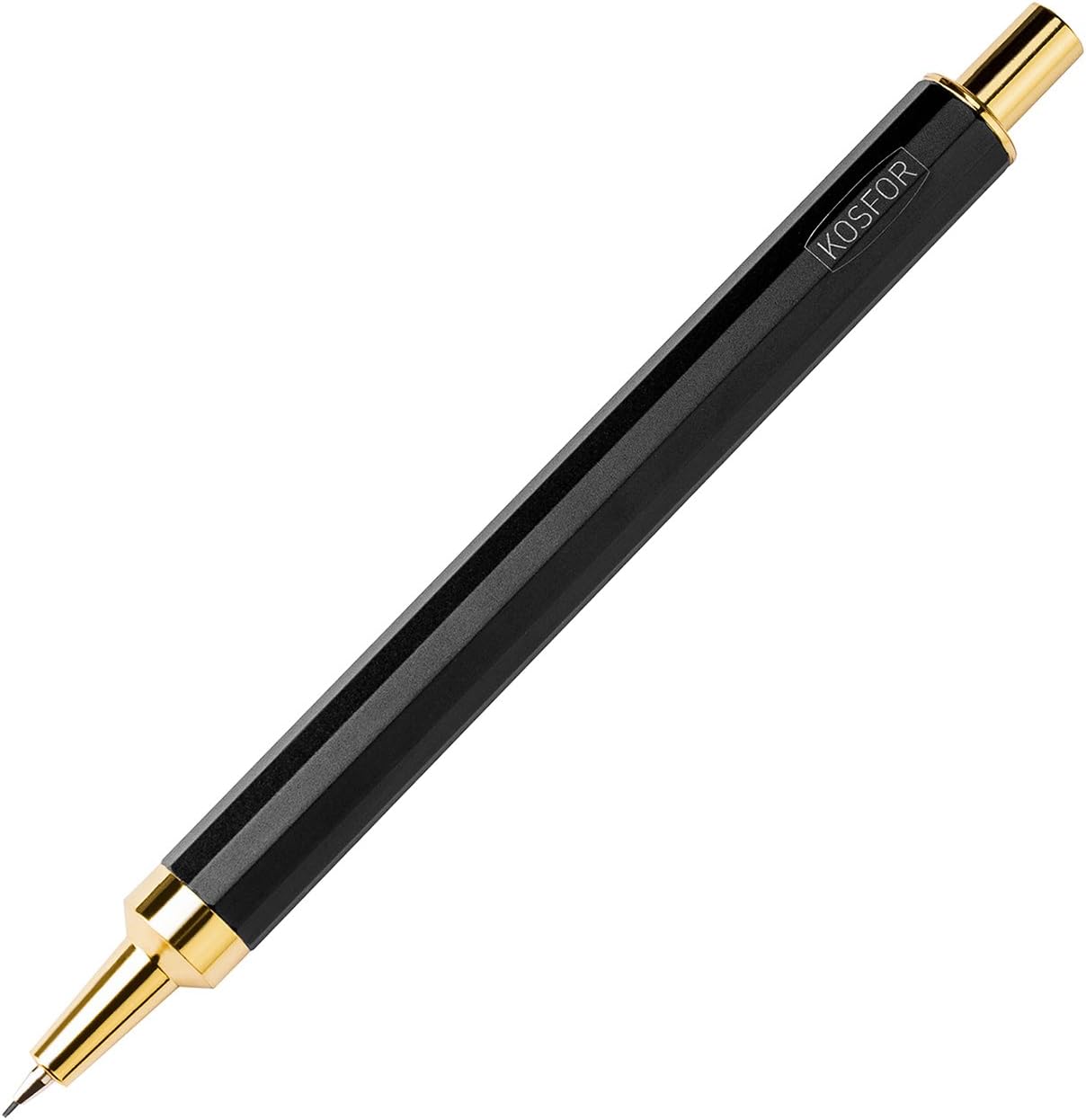 mechanical pencil comes with 0.5 & 0.7 dual engine fulfilling any project's drafting needs; its leather protects the cartridge from damage, it is refillable pre-filled with 3 lead (Gold)