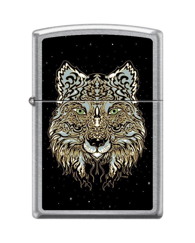 Encendedor Zippo Wolf Art de Mike Dubois miniatura 1