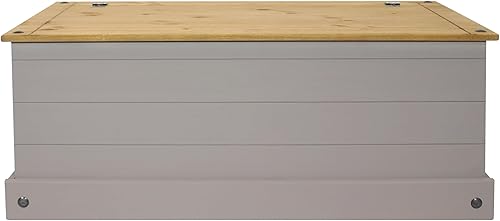 Miniatura 7 de Sunnydaze Cofre de almacenamiento de madera de pino macizo asas y bisagras de aleación de zinc capacidad de almacenamiento de 47 galones baúl de