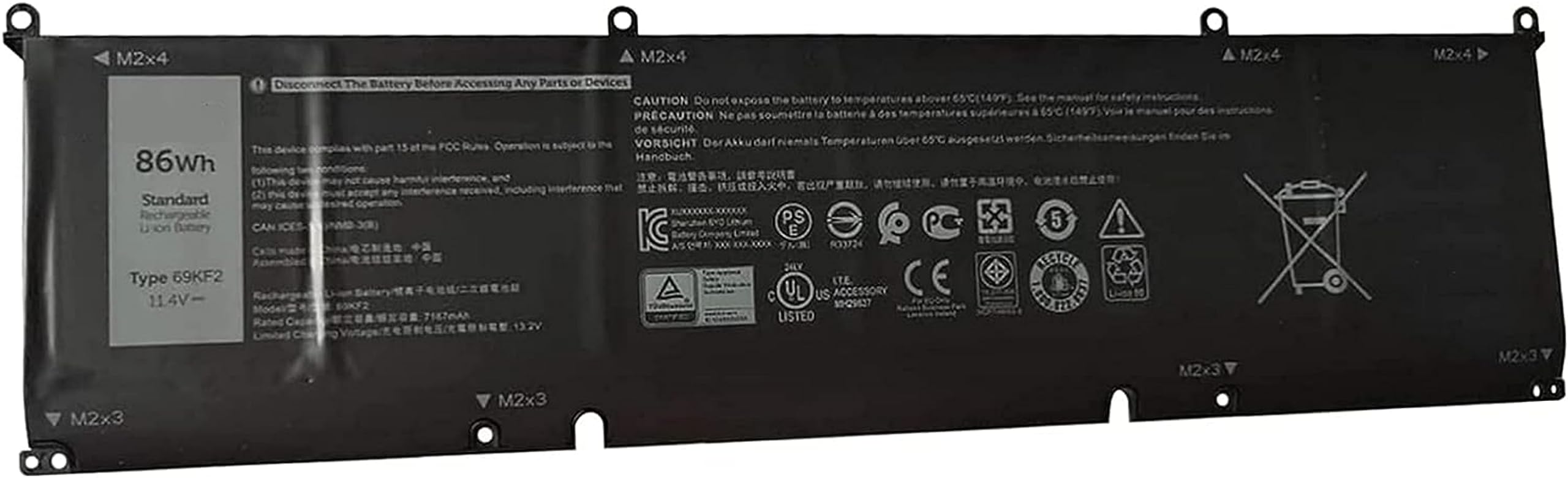 Dell precision 5550 • バッテリー100% ASKC 69KF2 Laptop Battery for Dell XPS 15 9500 Precision 5550