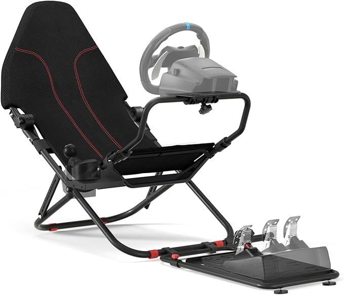 RACGTING Racing Simulator Cockpit for G29/G920/G923, Foldable & Adjustable Racing Seat for Thrustmaster T300RS/248/T-GT II, Fanatec CSL DD/GT DD Pro/ClubSport DD/DD+, MOZA R5, SIMAGIC Alpha Mini