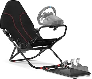 RACGTING Racing Simulator Cockpit for G29/G920/G923, Foldable & Adjustable Racing Seat for Thrustmaster T300RS/248/T-GT II, Fanatec CSL DD/GT DD Pro/ClubSport DD/DD+, MOZA R5, SIMAGIC Alpha Mini