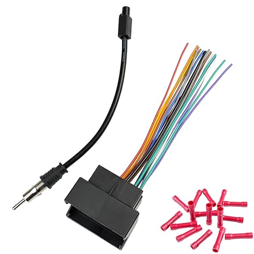 Miniatura 1 de Jayubien Kit de arnés de cableado de radio, adaptador de antena estéreo, conector a tope compatible con Mercedes-Bennz BMW, Audi, Volkswagen, 16