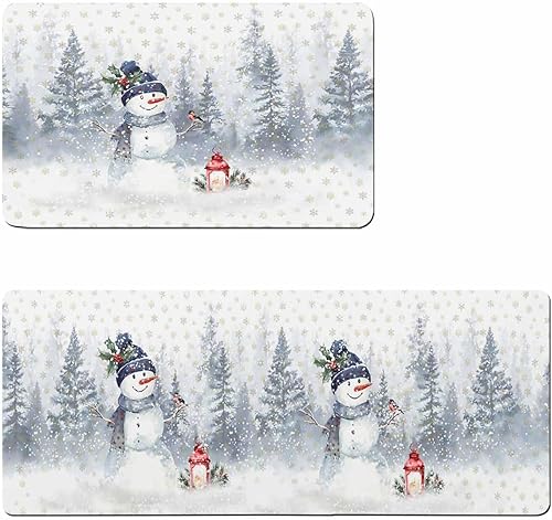 Tapete de baño de muñeco de nieve para bañera, antideslizante, de secado rápido y absorbente, tierra de diatomeas, fregadero, dormitorio, cocina,
