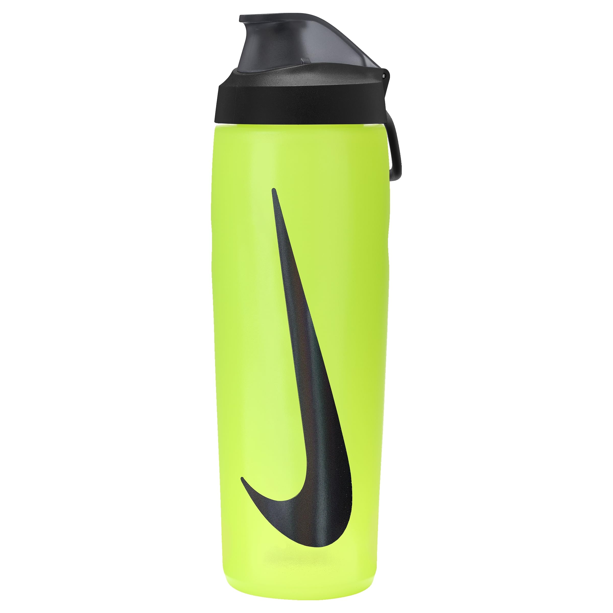 Nike Refuel Bottle Locking Lid 24oz 709 ml Water Bottle Sports Bottle Training Fitness Leakproof, Volt/Black/Black Iridescent